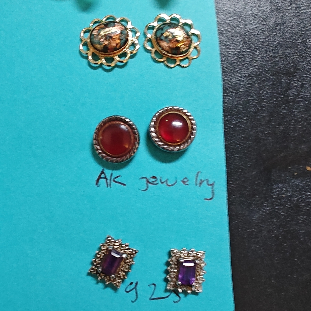 5 Pairs Of Silver And Gold-tone Earring Sets